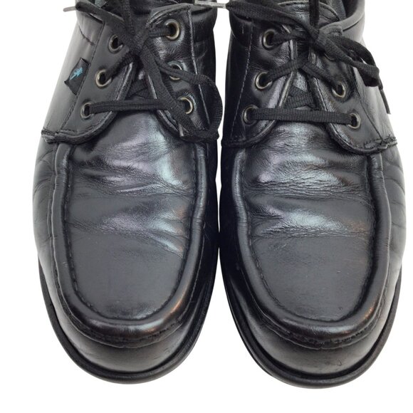 Red Wing Shoes Black Leather Oxford ANSI Safety Shoes Womens 8.5D Moc Toe - Picture 3 of 10